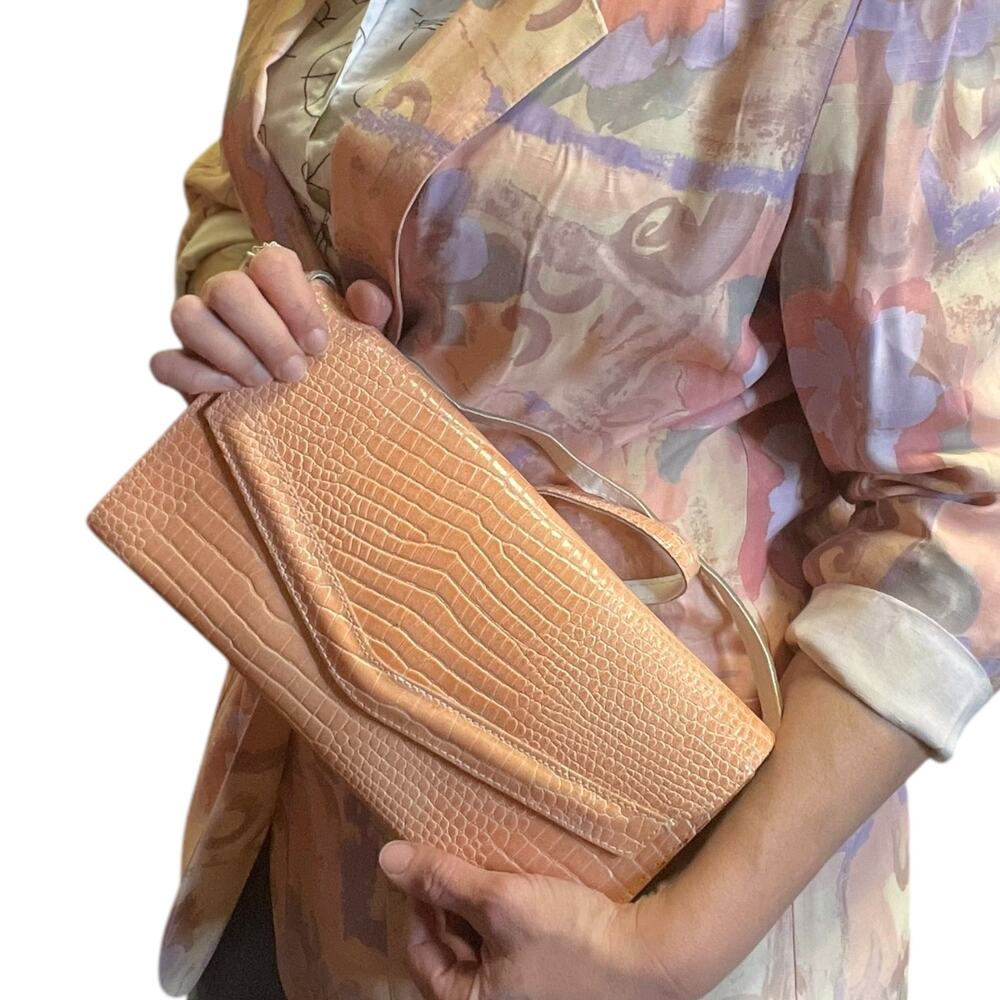 Vintage Moc Crock Shoulder Bag Purse Clutch Made in Italy